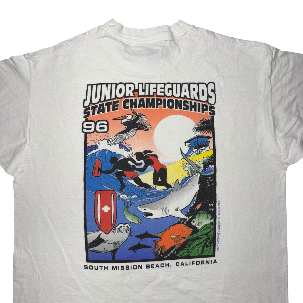 Vintage 90s South Mission Beach California x JR lifeguard shirt